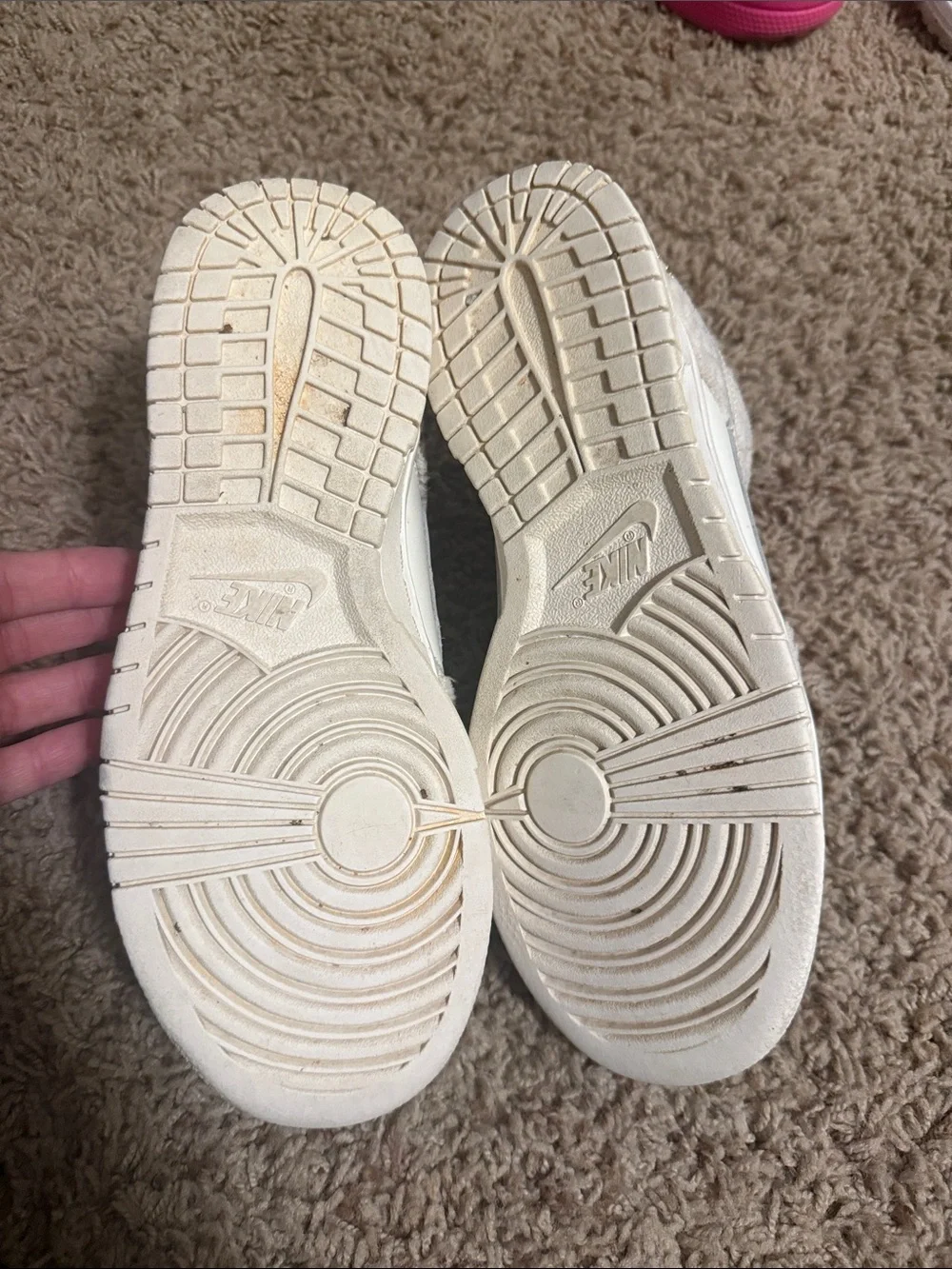 Nike Kids White Low-Top Sneakers with Lace Overlay